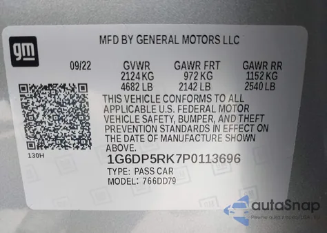 2023 Cadillac Ct5 Sport z USA, uszkodzony, nr VIN 1G6DP5RK7P0113696